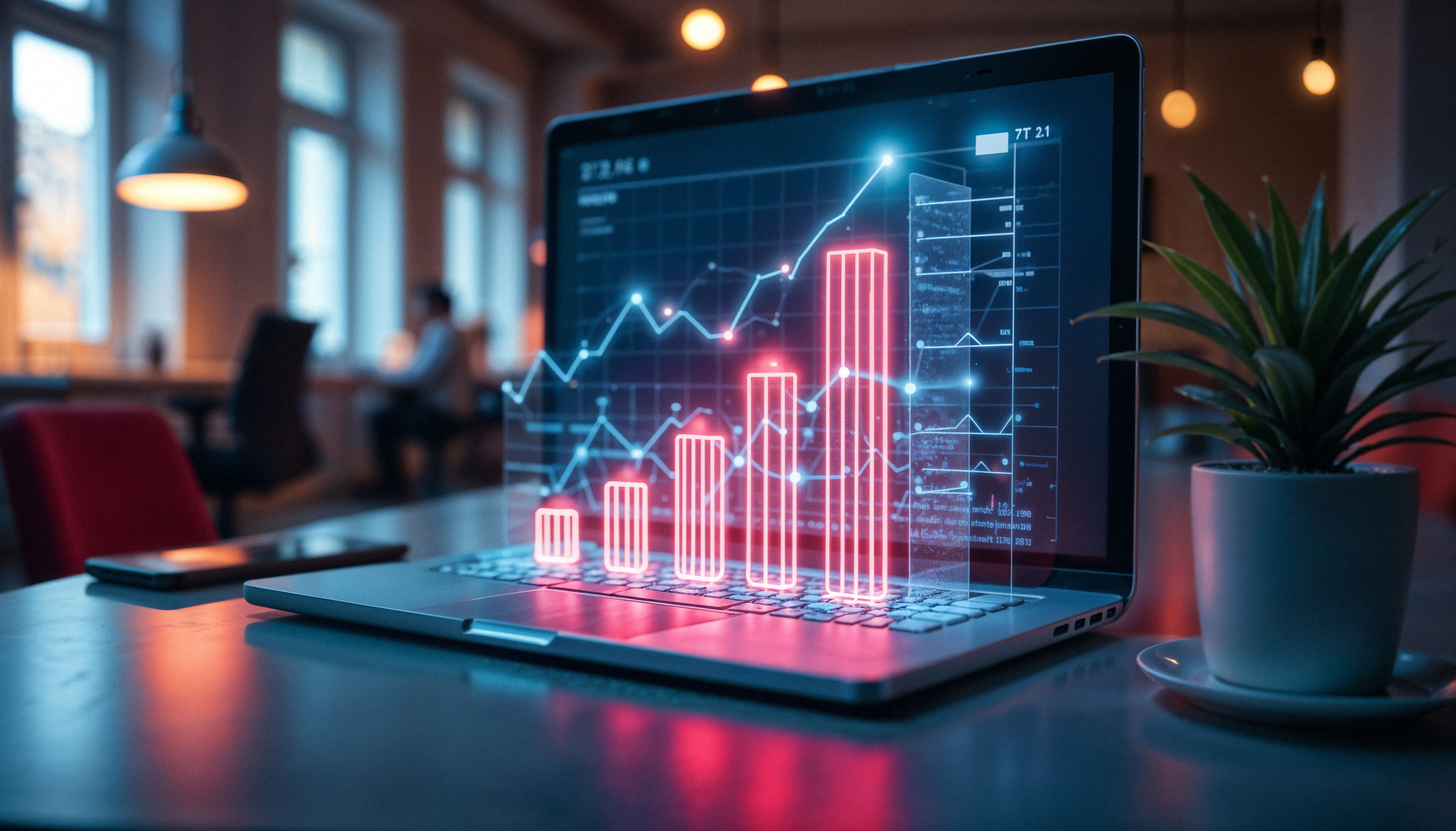 Imagem de um laptop representando conteúdo